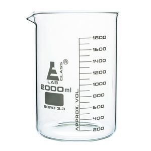 بشر آزمایشگاه مدل beaker ظرفیت 2000 میلی لیتر